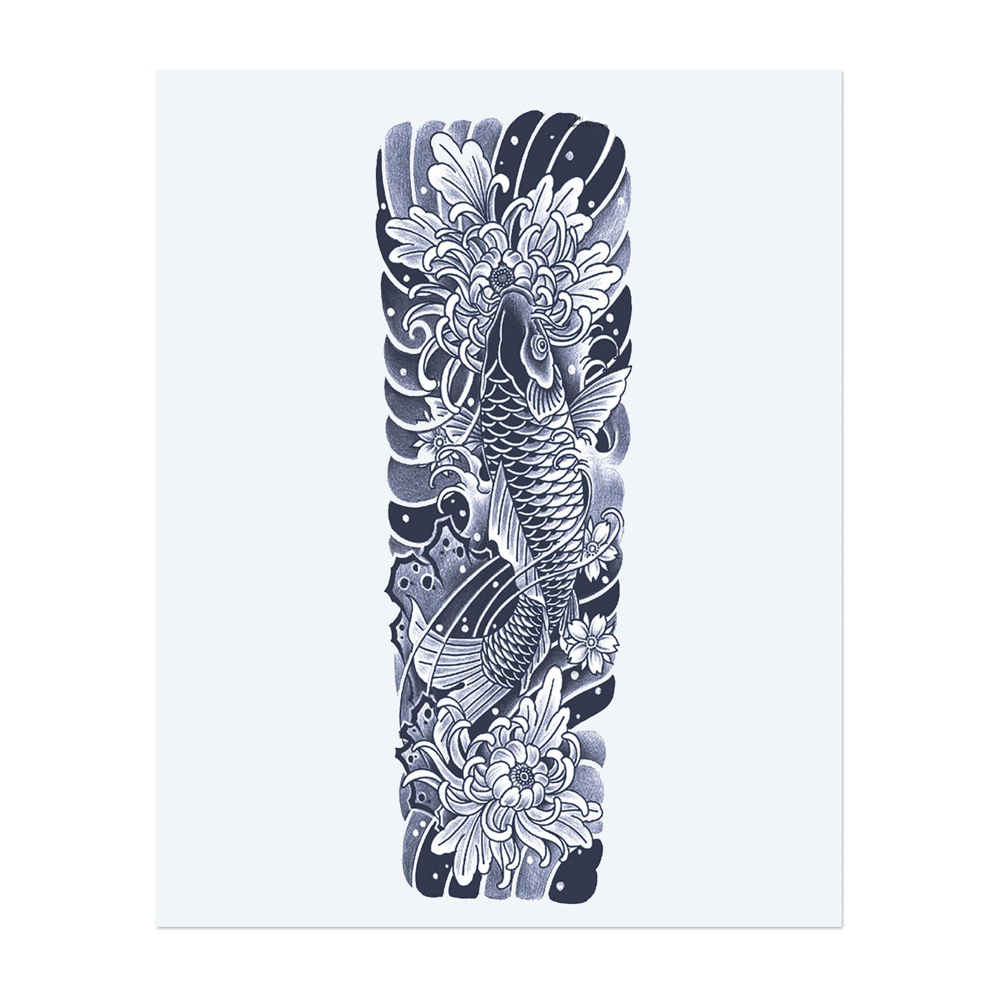 Koi et fleurs