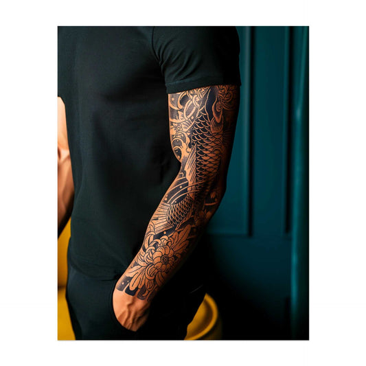 Koi et fleurs